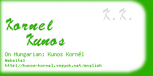 kornel kunos business card